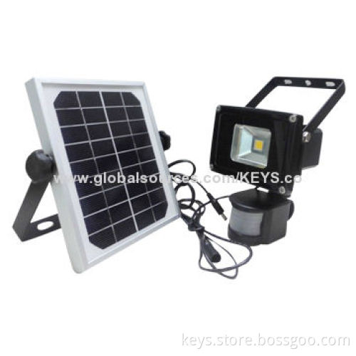 Adjustable PIR 10W Solar Sensor Garden Flood Wall Light with Super Bright Outdoor